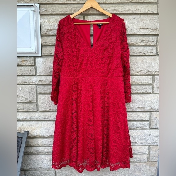 Torrid Red Lace Dress - Picture 1 of 10